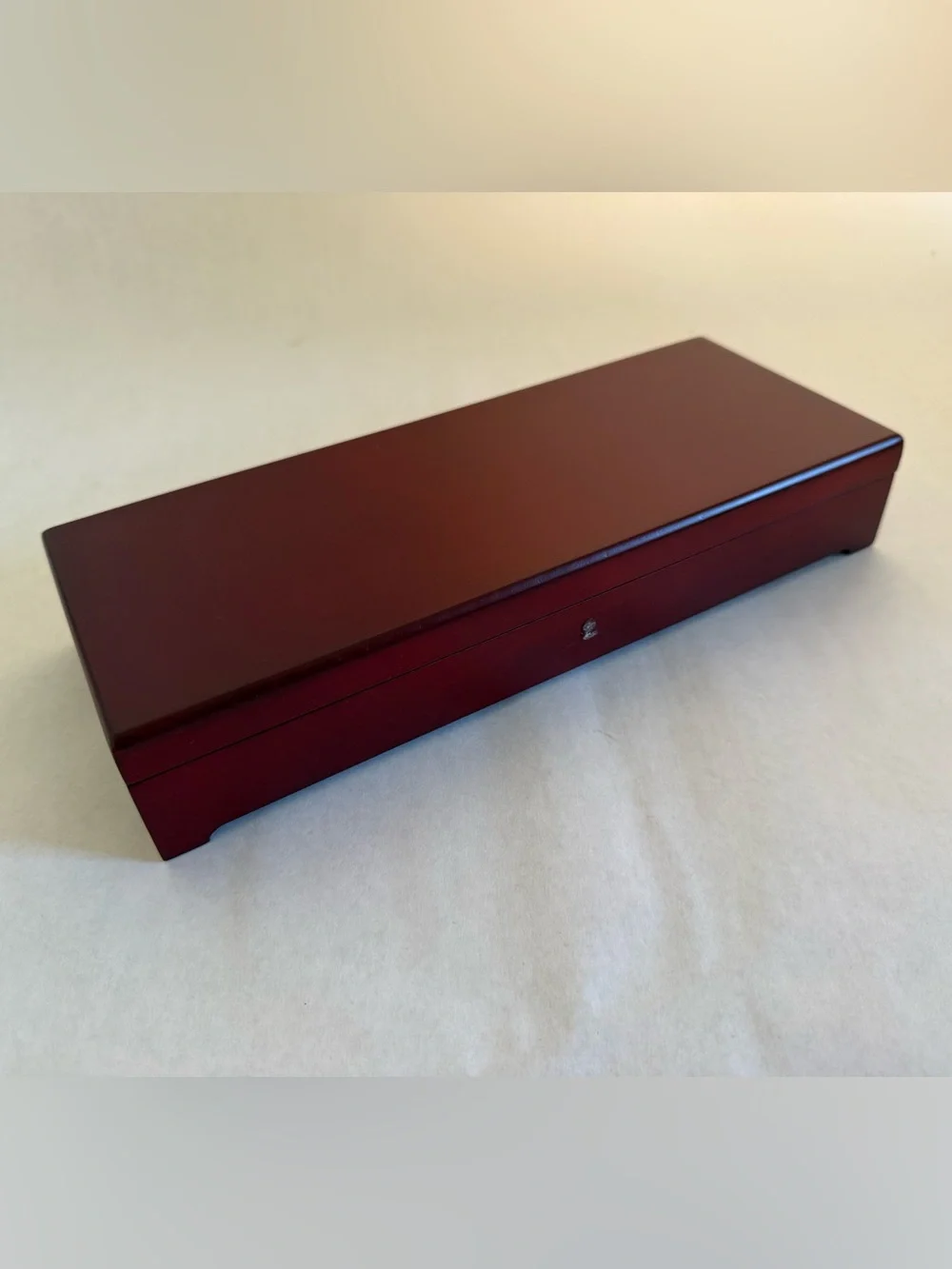 Classic Burgundy Wooden Accessory Box